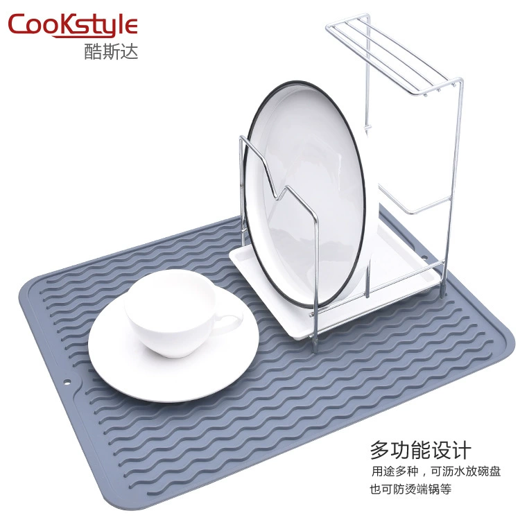 (Cross-border trading), silicone drying rack, kitchenware, big universal table mat, increased thickness