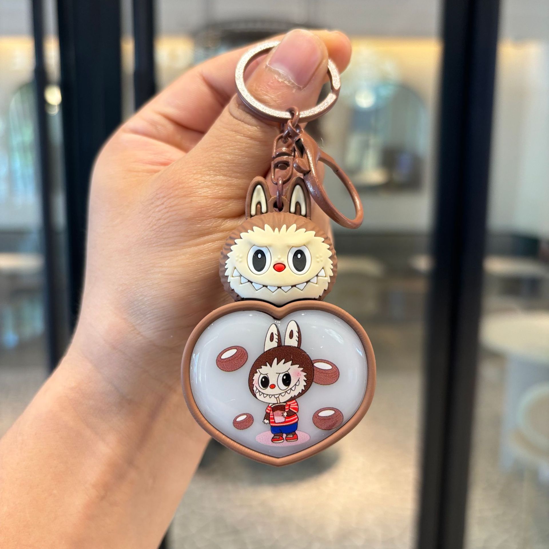 Labubu love Little Night lantern - color café