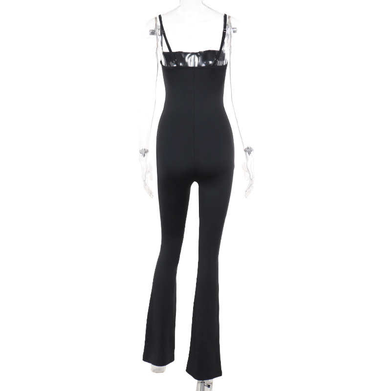 Comfort Function Women's Holiday Bodysuits Simple Style Classic Style Solid Color Full Length Jumpsuits