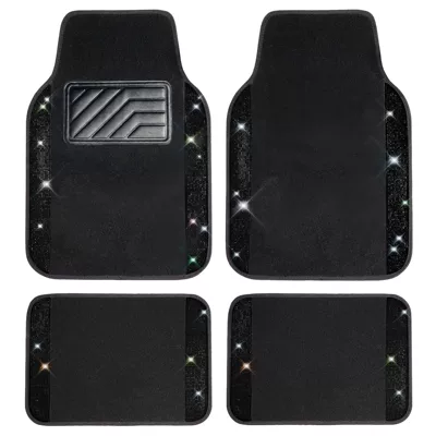 Universal Foot Pad Car Floor Mats, Universal Fashionable - black
