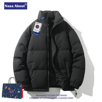 NASA羽绒棉服男外套2025新款冬季棉衣加厚潮牌立领情侣面包服冬装