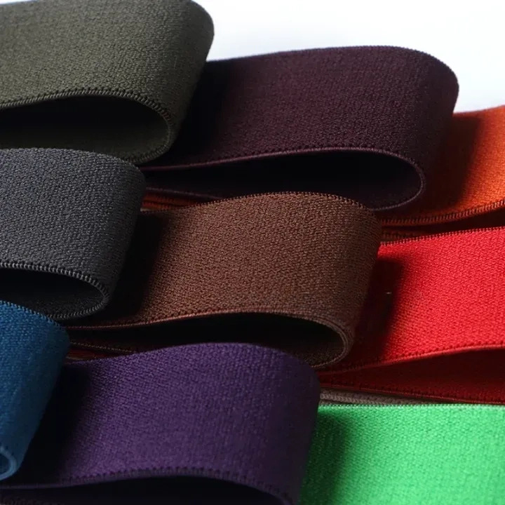 Spot 2 / 2.5cm de nylon de color engrosado terro elástico de alta elasticidad cintura expuesta elástica