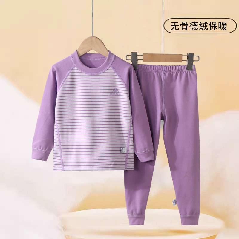 Su bebé, ropa interior caliente, pantalones de otoño para niños, conjunto de ropa interior para bebés sin hueso, 2024