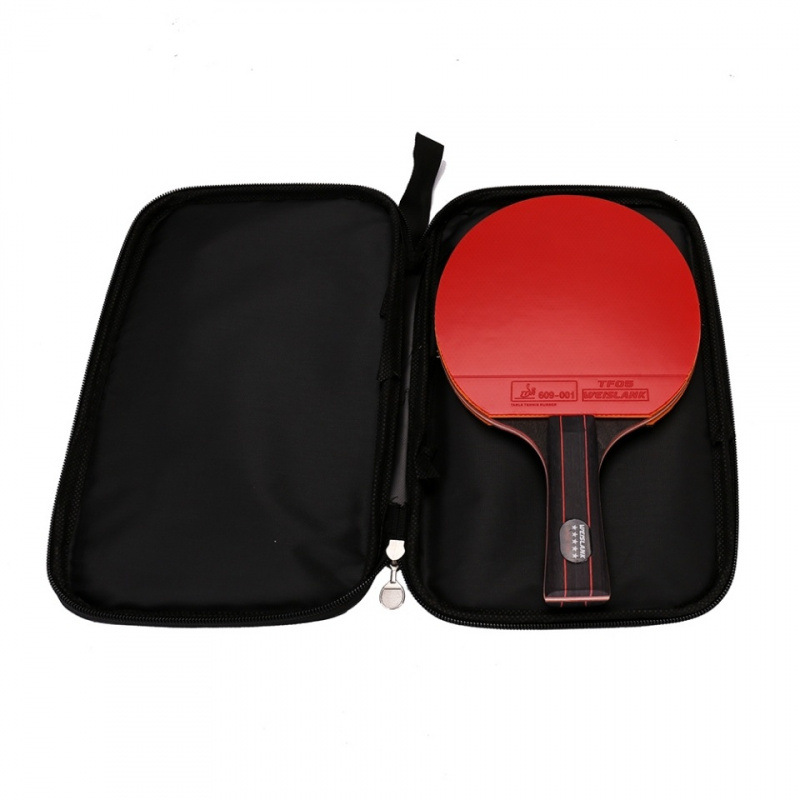 Five-star carbon table tennis racket straight horizontal racket short handle long handle student adult table tennis racket straight horizontal board