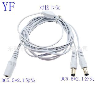Manufacturer Supplies All-Copper One-To-Two Dc Power Cord Dc5.5*2.1 Female to 5.5 Male Led Charging Extension Cord