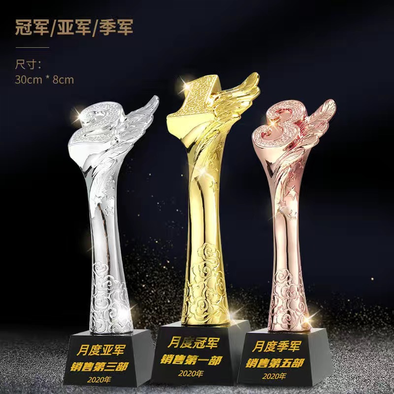 Trofeos de resina personalizables, premios para reuniones anuales, premios de honor para equipos de empleados destacados, medallas personalizadas al por mayor