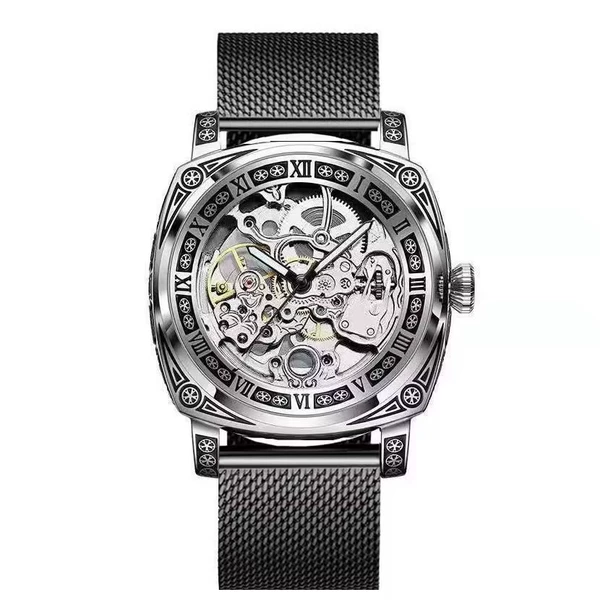 Black net with silver shell silver machine