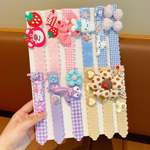 Children's Velcro Little Girl Cartoon Broken Hair Artifact Hairband Girls Bangs Sticker Hairband Baby Headband Hair Accessories Women