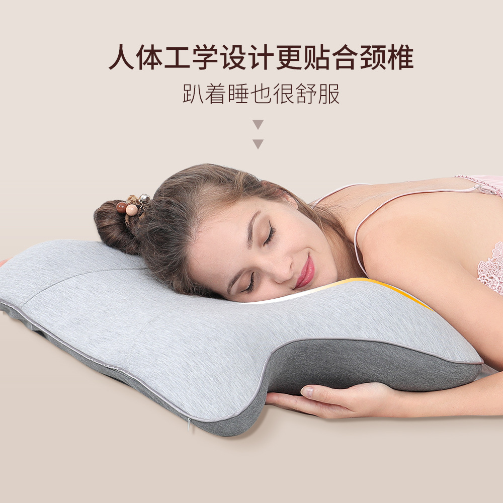 Nueva almohada de masaje multifuncional para hombros y cuello de Sain, almohada de masaje con calefacción eléctrica, almohada de espuma viscoelástica de rebote lento