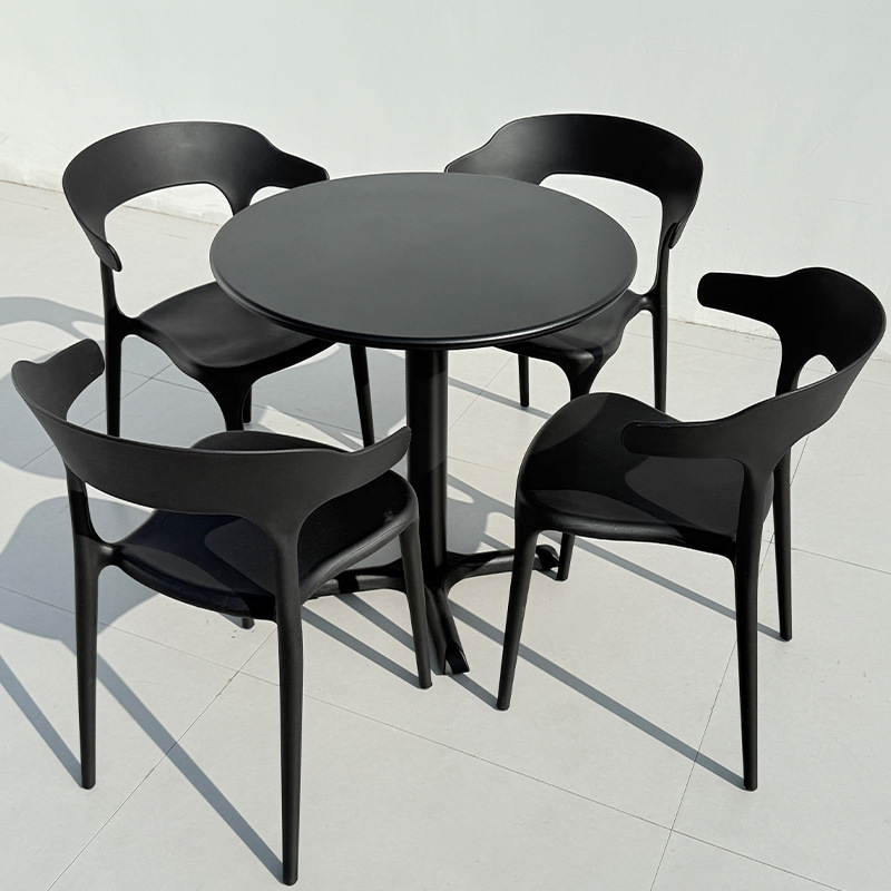 Casual Outdoor Tables and Chairs, Simple Negotiation Room, Garden Balcony, Milk Tea Shop Table and Chair Combination, Waterproof, Sun-Proof and Rust-Free Casual Outdoor Tables and Chairs, Simple Negotiation Room, Garden Balcony, Milk Tea Shop Table and Chair Combination, Waterproof, Sun-Proof and Rust-Free