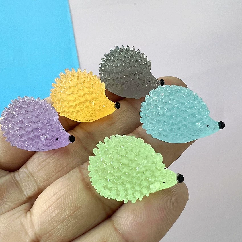 Милый светящийся маленький ежик микро Пейзаж украшения сочный горшок украшения аксессуары Креативные украшения из смолы