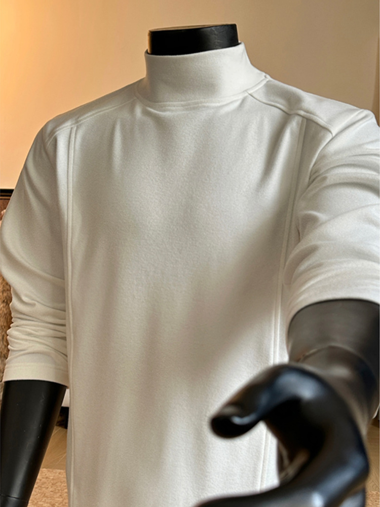 Herrars termotröja med lång ärm och ståkrage i cleanfit-stil_voghion.com