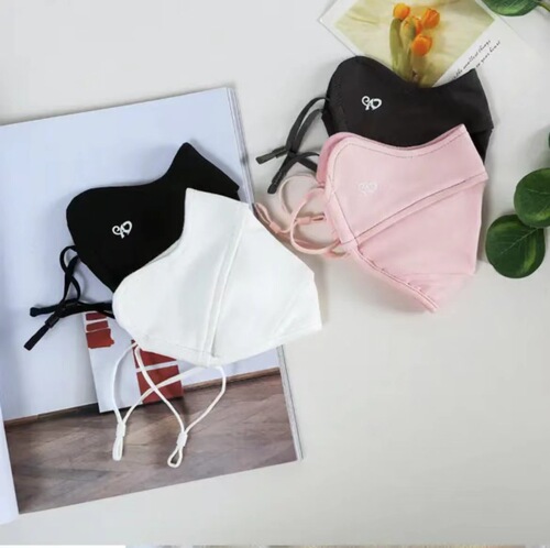 Winter plush warm cycling windproof mask solid color face covering new style women's plush slimming and warm