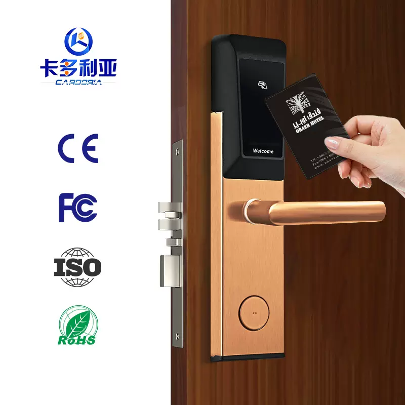 【跨境专供】酒店宾馆门锁不锈钢酒店门锁系统感应锁通通酒店锁