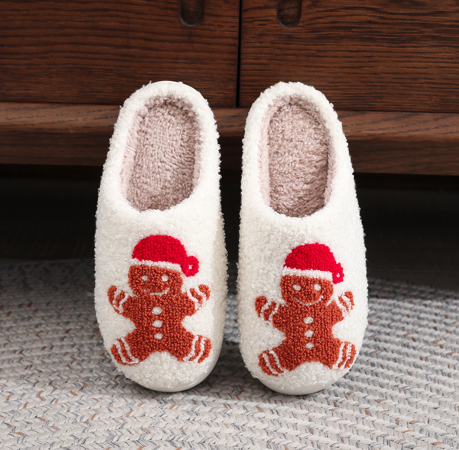 Scarpe da casa da donna in pile, morbide, aperte, estive, leggere, calde, traspiranti, in memory foam_voghion.com