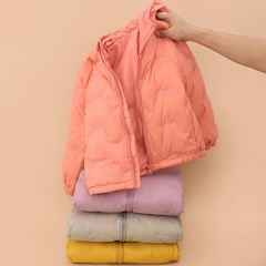 Children's thin down jacket short sleeve for boys and girls, middle and large children, baby, thick winter coat, hooded jacket, national standard 90 down