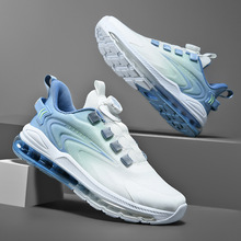 男鞋运动鞋特大码4748码网面飞织休闲鞋轻便旅游鞋旋转扣跨境气垫