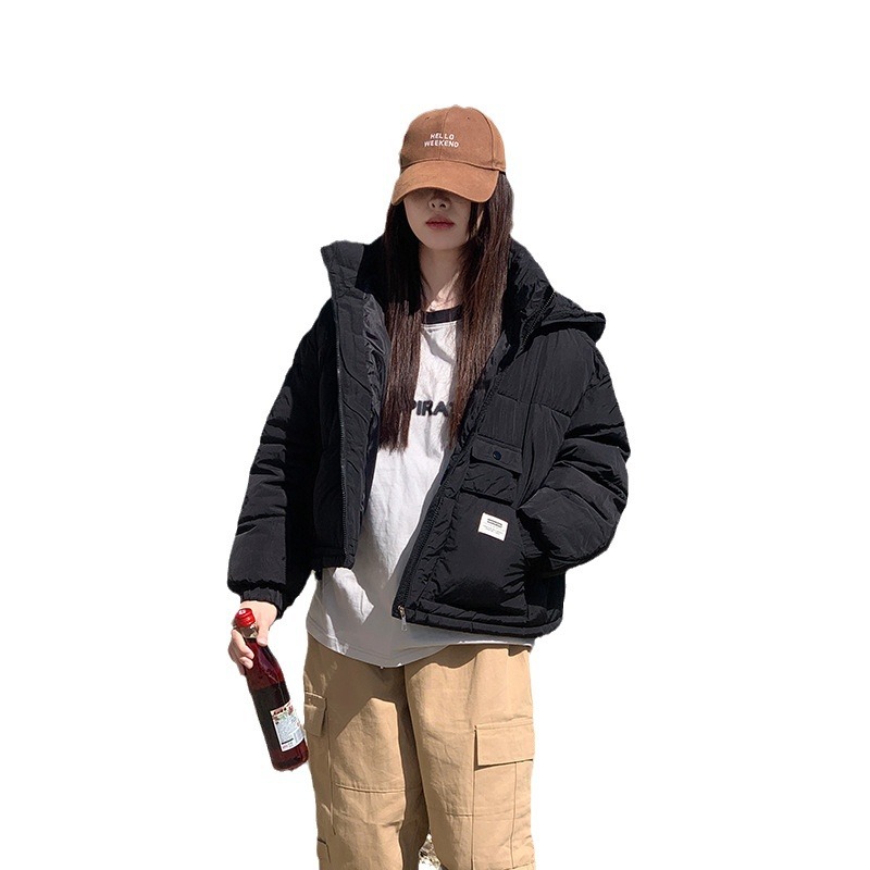 Capa de plumón corta para mujeres 2024 nuevo hombre pequeño estilo de moda extranjero deportivo de plumón pan chaqueta cálida