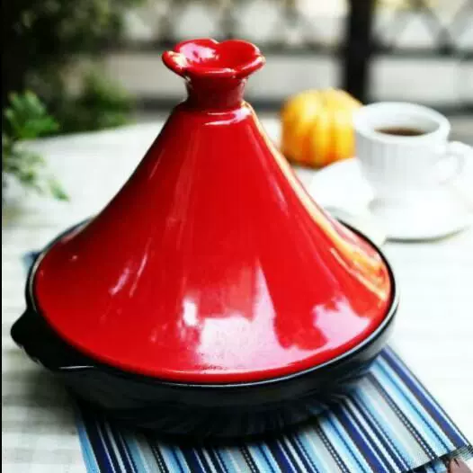 花朵陶瓷塔吉锅耐热煲石锅拌饭塔吉锅浅口高温砂锅陶瓷锅砂锅煲