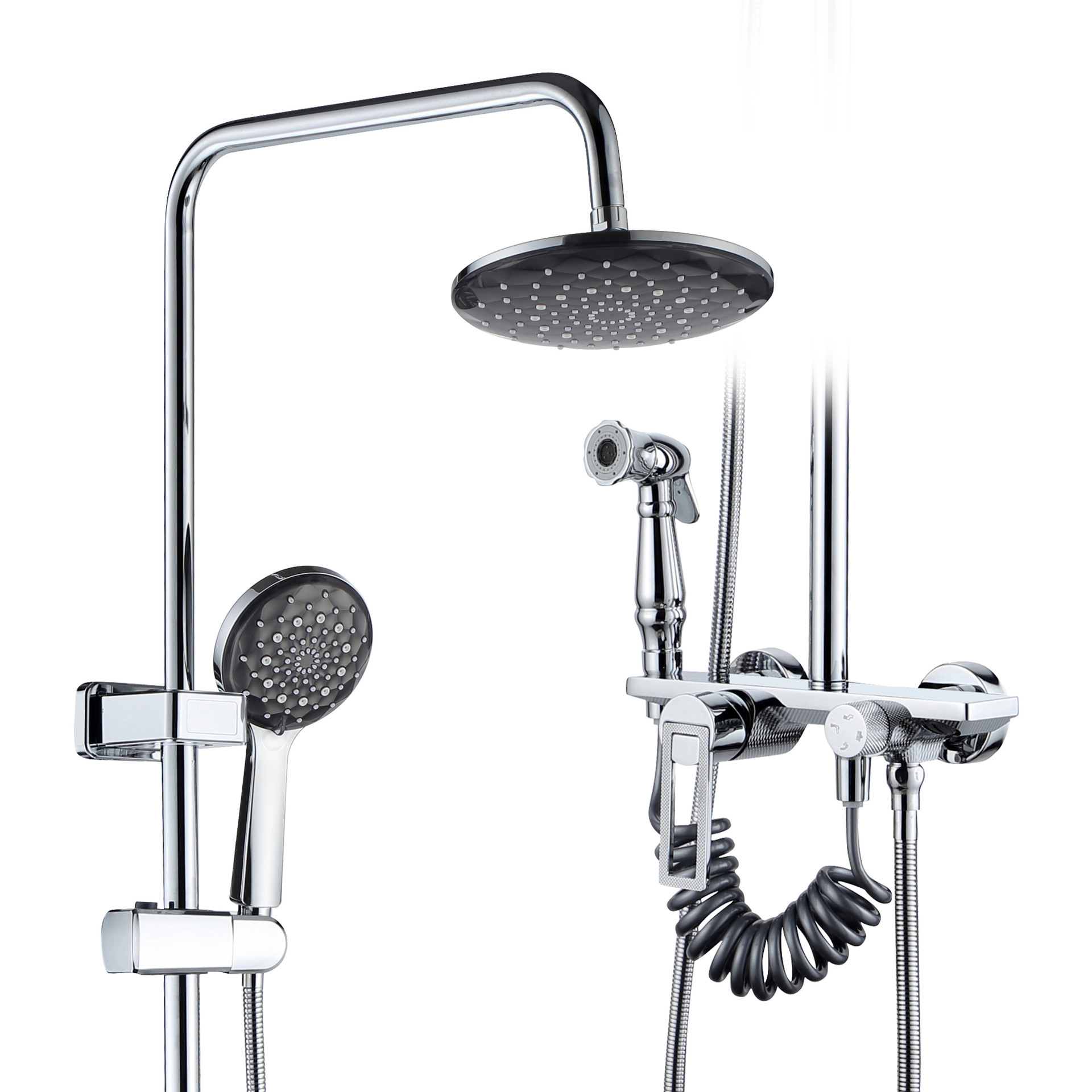 Cuatro etapas - 3D boquilla curva de plata galvanizada