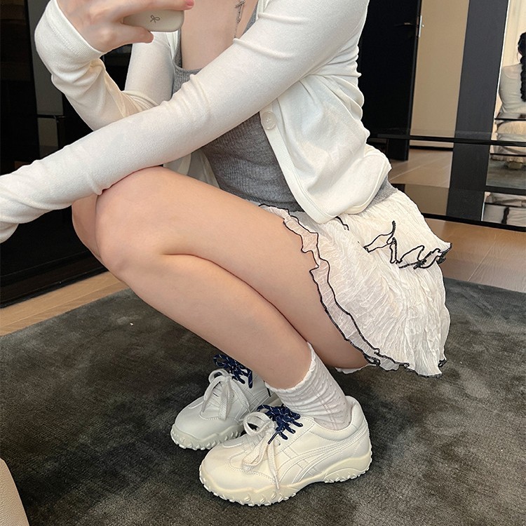 耐磨羊皮版~鬼冢琥新款小众真皮厚底阿甘德训鞋女2025新款休闲鞋|undefined