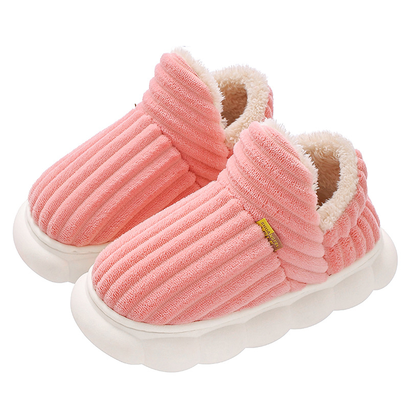 Zapatillas de algodón de invierno bolsas de hombre tacones de interior zapatos cálidos de terciopelo caseros zapatos de algodón de invierno