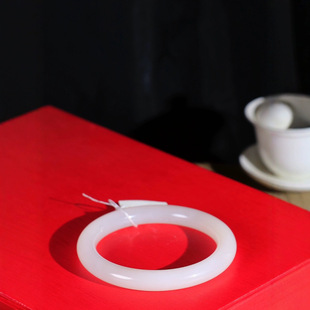 Jin Yu Tang Xinjiang Hetian Jade Boutique Hetian Jade White Jade Bracelet Jade Warm and Exquisite Oily Full Hand
