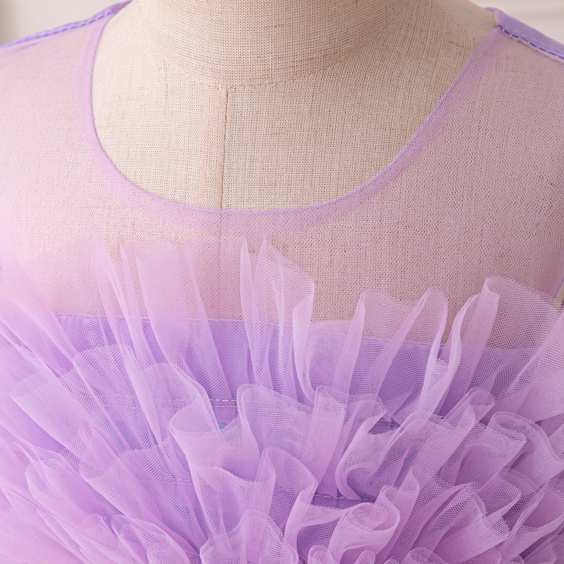 Nuevo vestido de niñas vestido de princesa cola desmontable arco de mariposa estilo extranjero ropa de desfile de modelo infantil