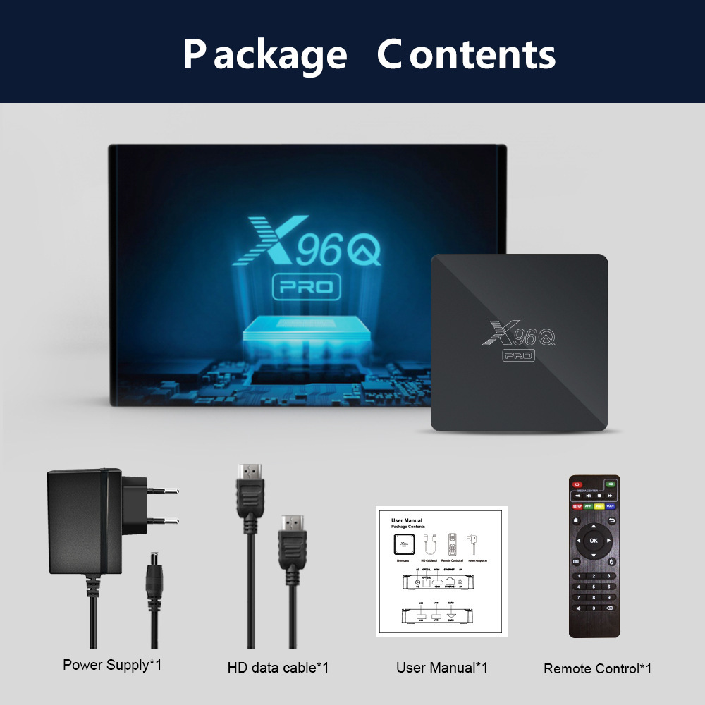 X96Q Pro Set-Top Box Allwinner H313 Export Tv Box 4K Wifi Android Tv Box Tv Box