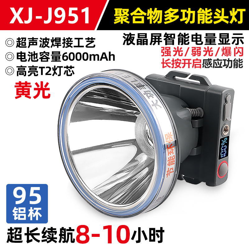 Linterna frontal LED súper brillante, linterna frontal de luz potente, venta al por mayor, para pesca nocturna, exterior, impermeable, lámpara de minero, linterna frontal