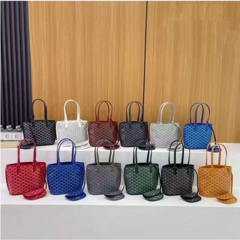 Goya Hobo Dog Tooth Pattern Shopping Bag Single Shoulder Women's Bag Tote Bag Vegetable Basket Double-Sided Letter Handbag New Style