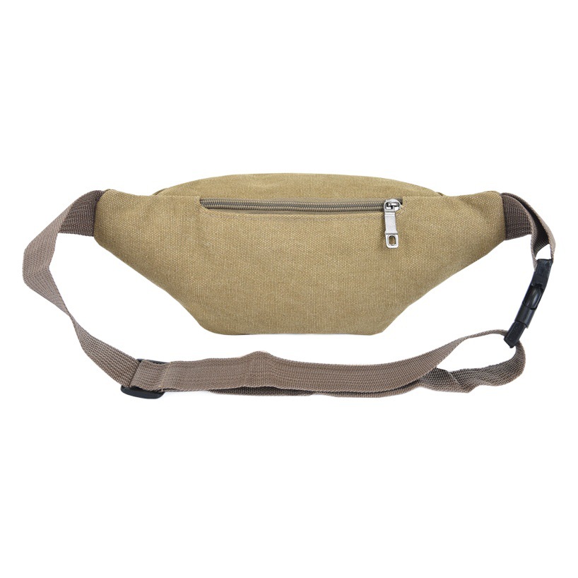Trendy and Simple Multi-Layered Construction Site Work Crossbody Bag, Wear-Resistant Storage Men's Casual Waist Bag, Canvas Outdoor Chest Bag