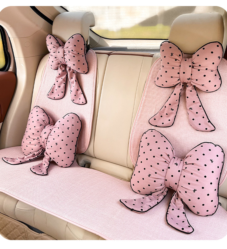 Car Headrest and Waist Support, Cute Seat Waist Cushion, Creative Car Cushion, Girls Car Decoration Supplies Wholesale