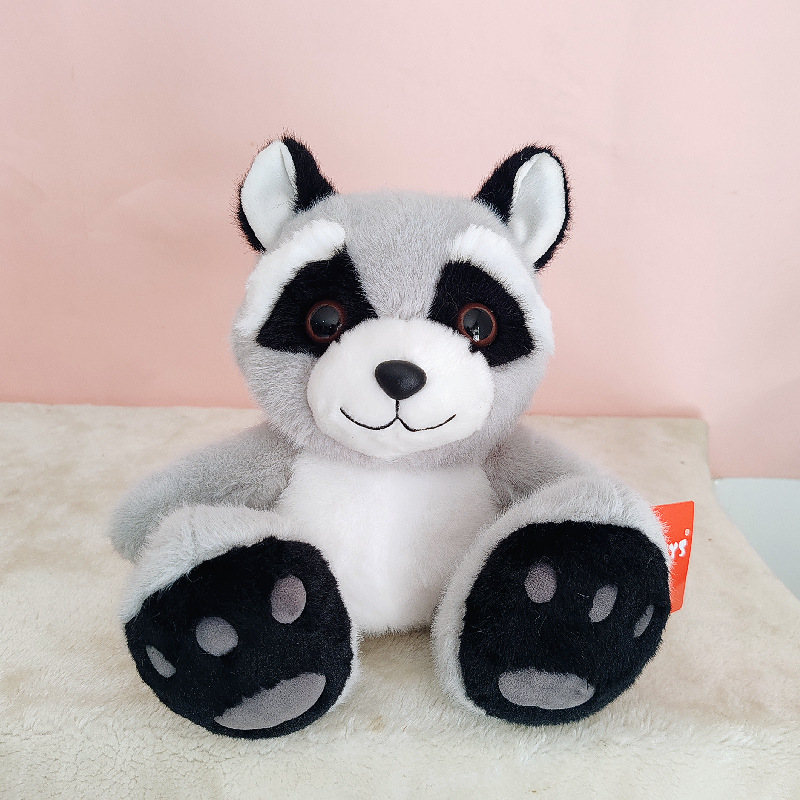 Muñeca de animal de patas grandes original lindo panda koala zorro mapache muñeca de peluche muñeca de confort al por mayor
