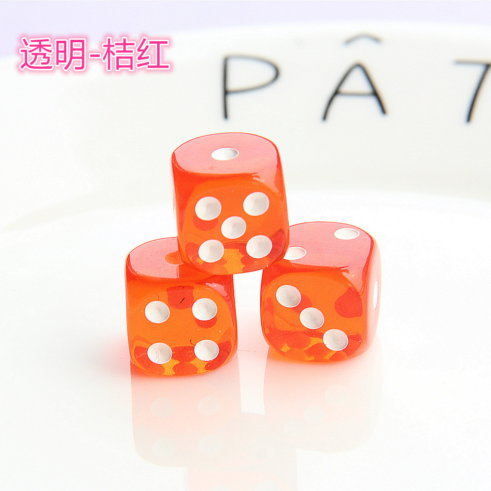 Dados de resina de color caramelo redondeado Tablero de dados de cristal Accesorios de juego Accesorios de llavero de bricolaje Productos transfronterizos de Amazon