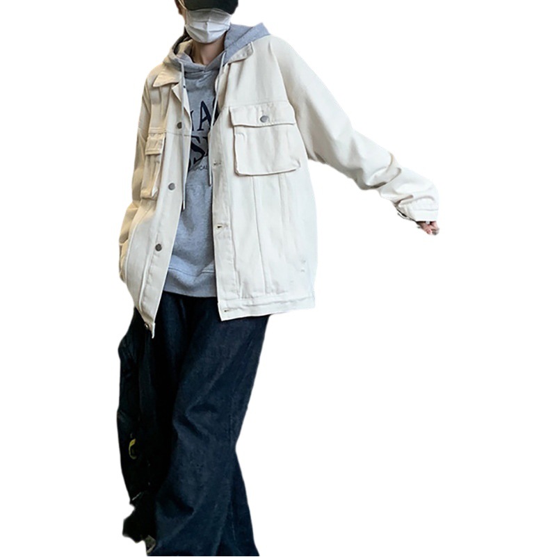 Sudadera con capucha de cinco paneles con estampado de cangrejo y forro polar para mujer, chaqueta holgada de moda coreana con estampado de letras para otoño e invierno, top de manga larga para estudiantes.