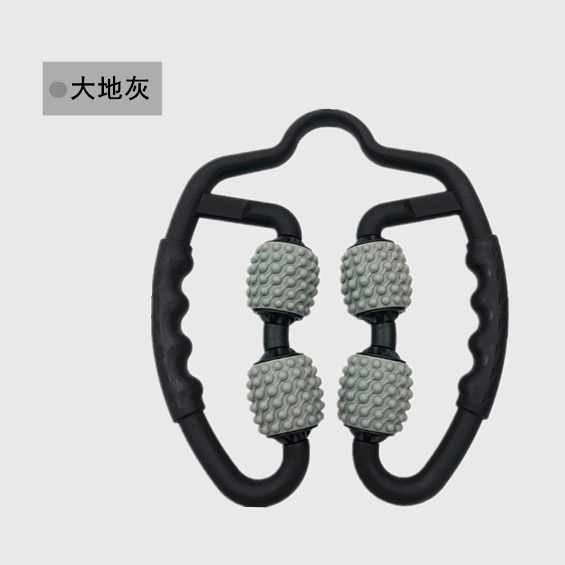 Masajeador de anillo Yoga rodillo de masaje de 4 ruedas muslo relajación muscular masaje de espuma palo clip de pierna masajeador