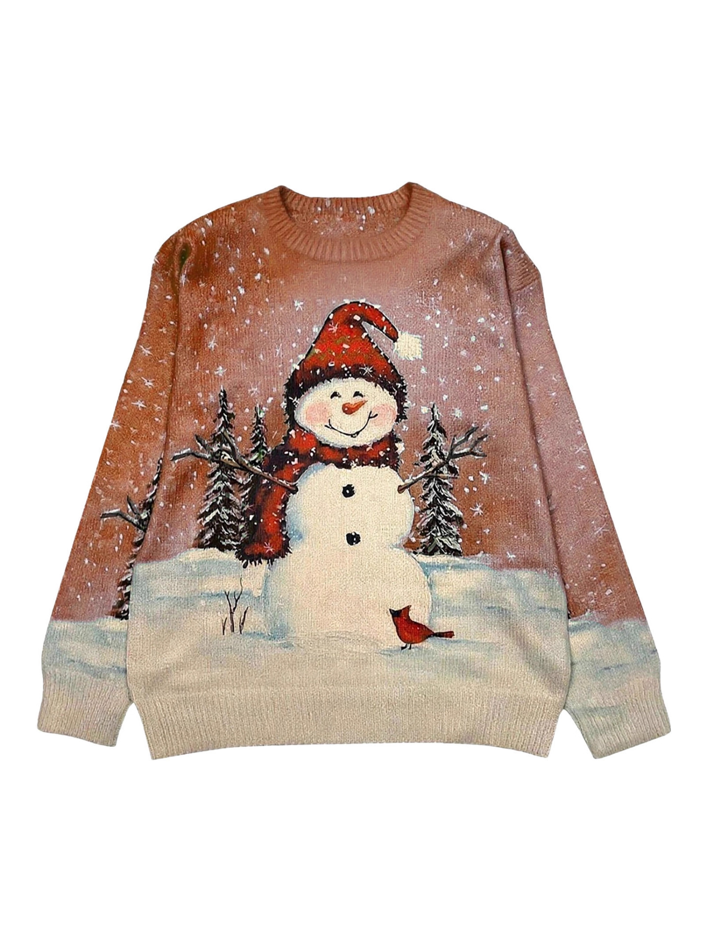 Sgj-Yt1-Round Neck Pullover Christmas Sweater 3D Printing