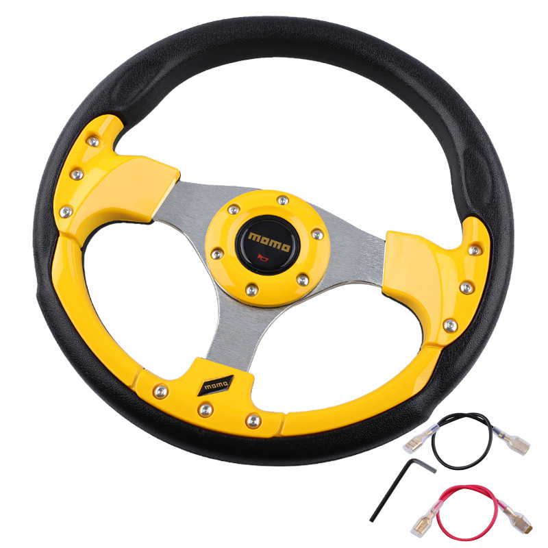 Momo Car Modified Steering Wheel Pu Racing Steering Wheel Competitive Game 13-Inch 320mm Go-Kart Steering Wheel