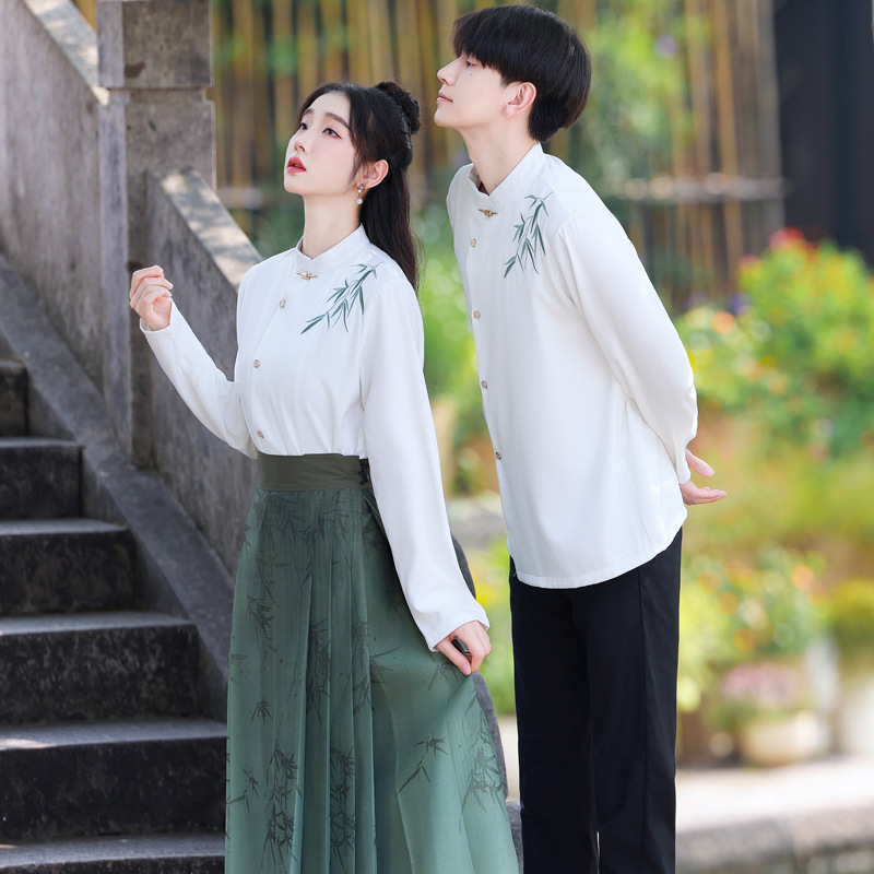 中学生班服2024情侣装原创古风新中式朗诵舞台班服演出校服团体服