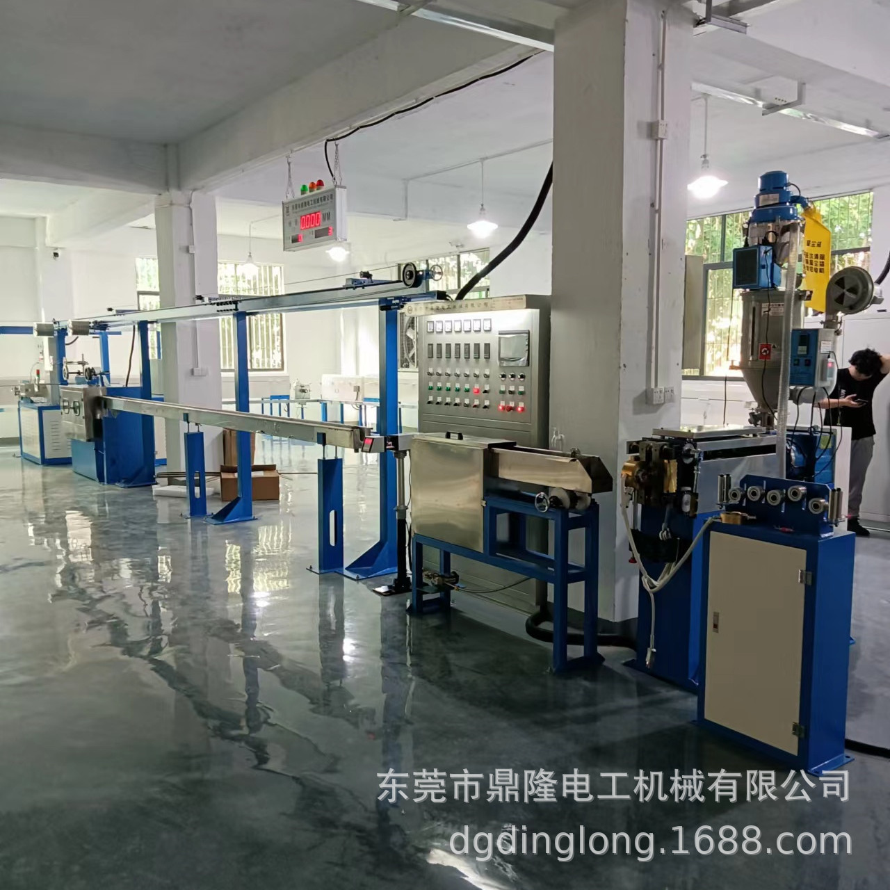 鼎隆供应高速35型铁氟龙高温线挤出机硅胶高温线挤出机设备　