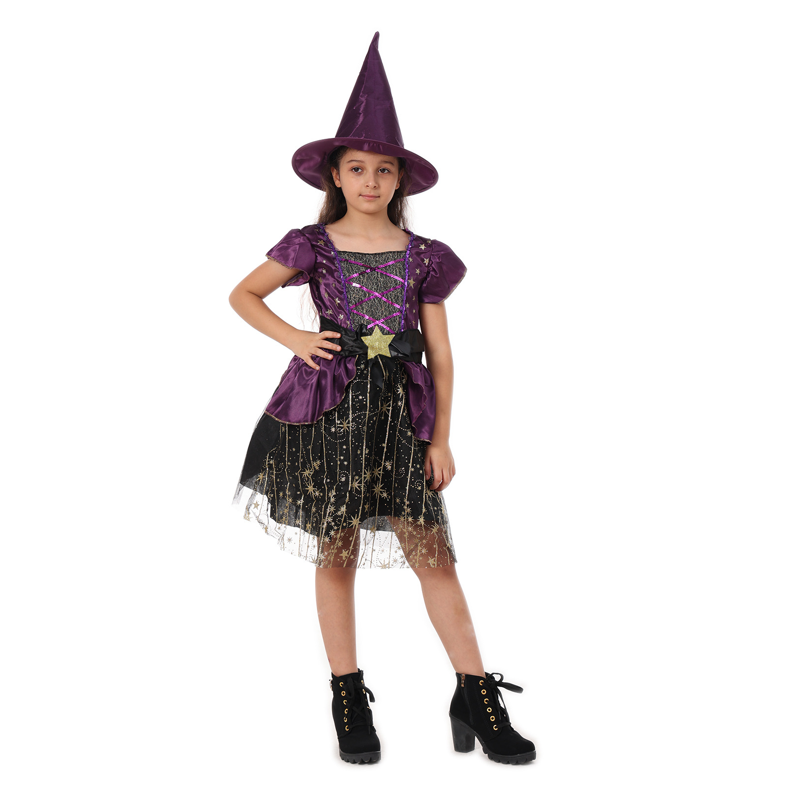 Amazon deseo suministro transfronterizo disfraz de Halloween traje de actuación de bruja pequeña disfraz de bruja de Halloween
