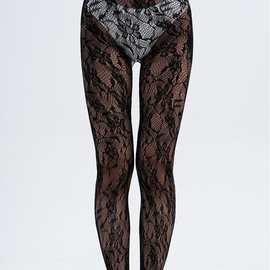 欧美加大连裤渔网袜时尚女孩性感纹身花边体图片提花蕾丝镂空七瓣