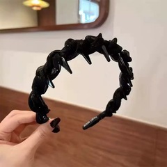 真珠光沢のある滑り止め付きの新しいハイエンドの多用途メッシュヘッドバンド、日常着用用の高頭蓋圧ヘッドバンド