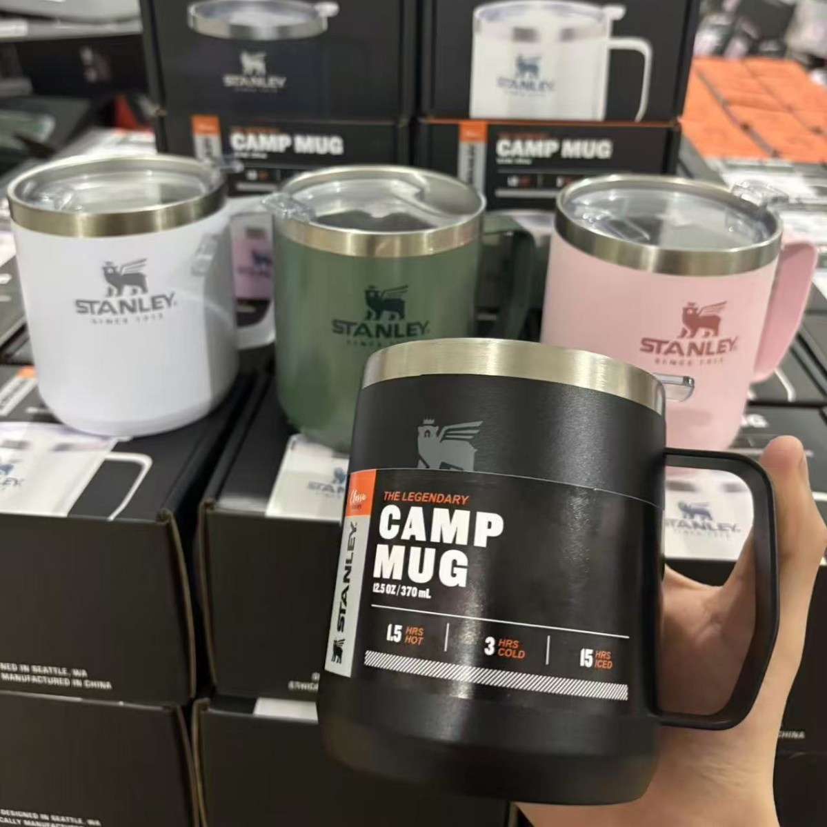 Stan.ley, EE. UU., Stan. Lee con un asa con una taza de agua de aislamiento y refrigeración de acero inoxidable 304, taza de té de oficina