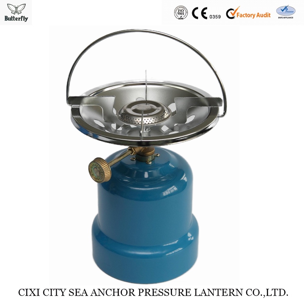 Fábrica de suministro directo de horno de café horno de gas portátil al aire libre horno de acampamiento tipo válvula de aguja ligera portátil