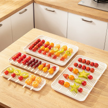 糖葫芦展示盘塑料带滤网不粘盘商用网红小串冰糖葫芦专用摆放托盘