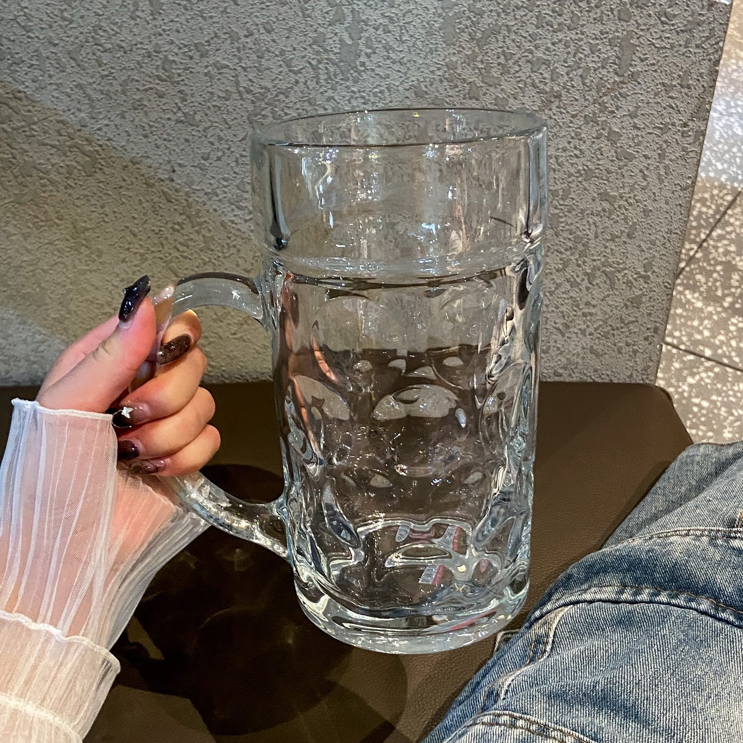 Taza de cerveza de gran capacidad, barra doméstica, taza de cerveza de gran tamaño, taza de fruta de alta calidad, taza grande