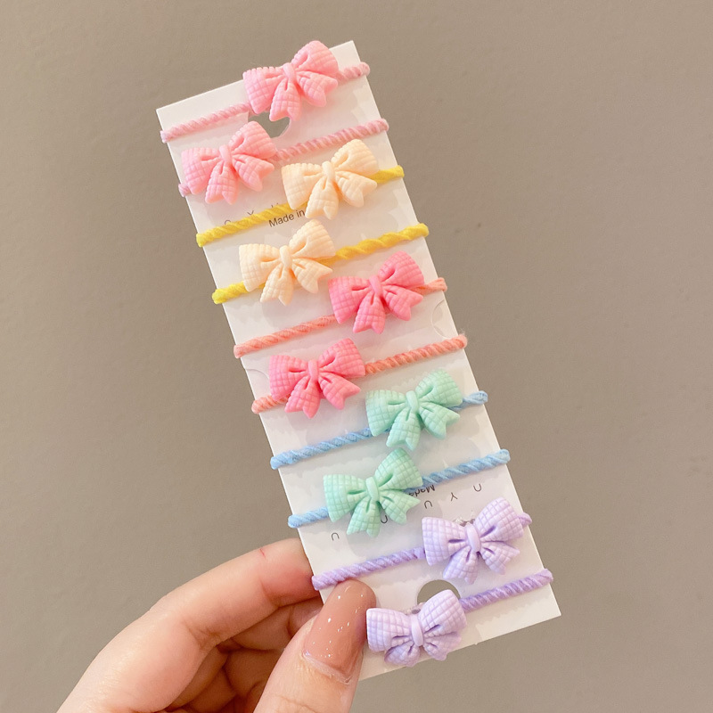 Bebé atado cabello de cabello niñas no lastimar cabello corda de goma anillo de cabello bebé tocado de cabello adorable para niños mujeres