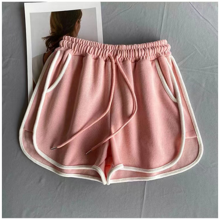 Korean style casual hot pants sports shorts women's summer loose comfortable home pajama pants outer wear wide leg running
